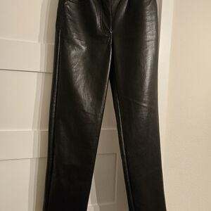 Wilfred Faux Leather Straight Leg Jeans